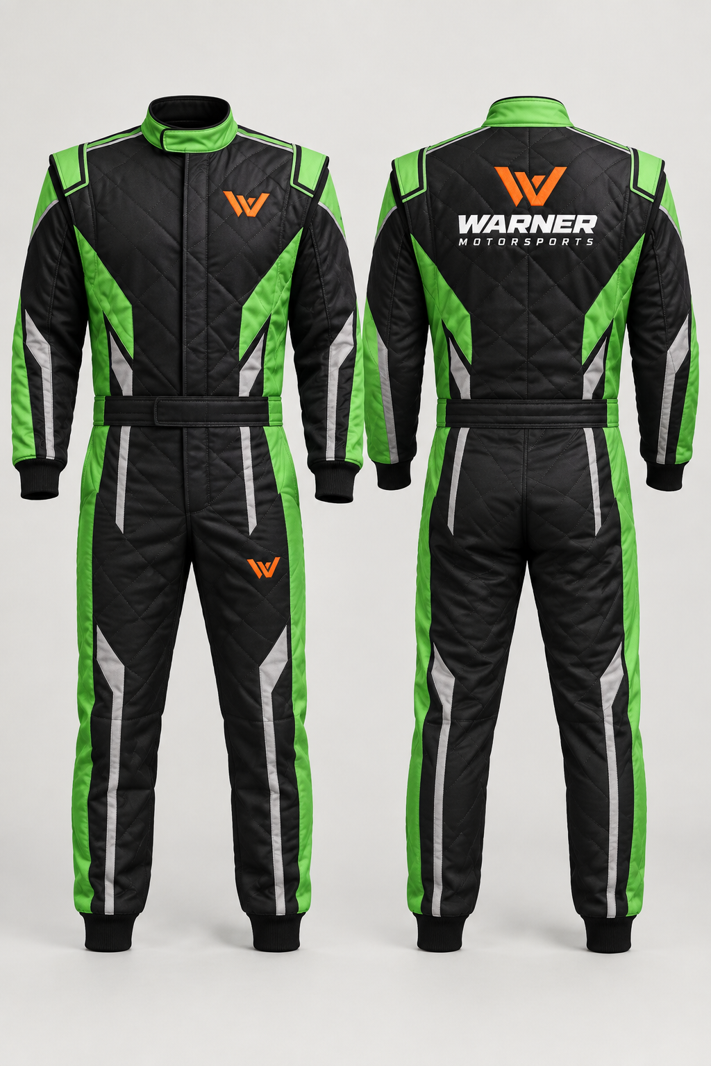 Warner Motorsports black and green jacket design concept